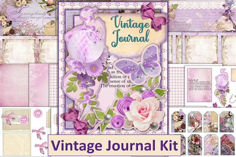 Download Vintage Printable Junk Journal Kit Files DXF Files