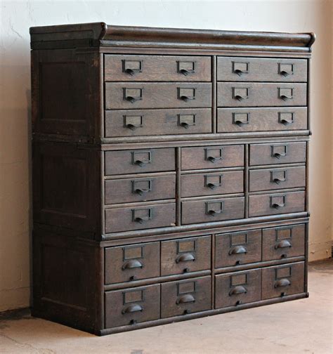 Rolling Apothecary Wood Storage Vintage Industrial with Brass Hardware at 1stDibs