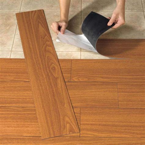 PVC 20x300Cm Adhesive Vinyl Floor Tiles Self Stick On Flooring Kitchen Bathroom
