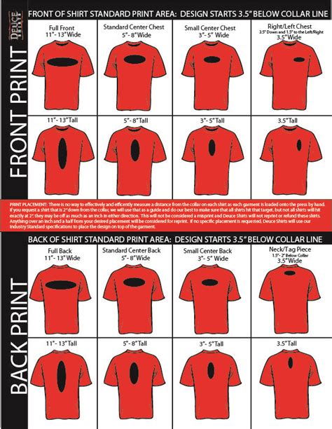 Vinyl Shirt Placement Guide Printable