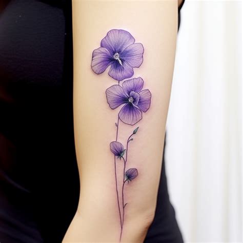 Viola Flower Tattoo