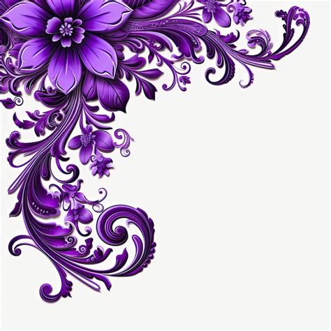 Violet Corner Borders