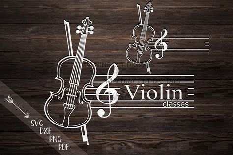Download Violin Music Classes Monogram Frame For Cricut