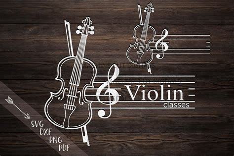 Download Violin Music Classes Monogram Frame For Silhouette