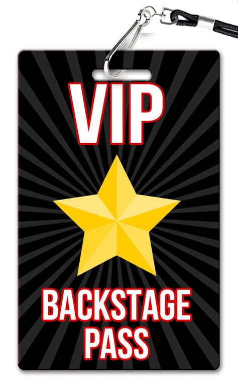Vip Backstage Pass Template