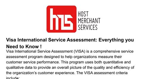 Visa International Service Assessment businesses
