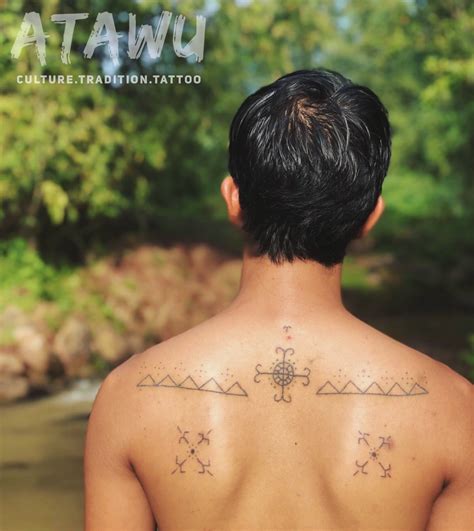 Filipino tribal tattoo, handtapped. Visayan and manobo
