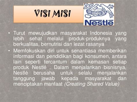 Visi dan Misi Nestle Indonesia