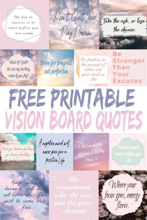 Vision Board Quotes Printable Free