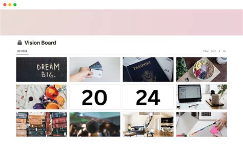 Vision Board Notion Template