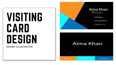 Visiting Card Design YouTube Tutorial
