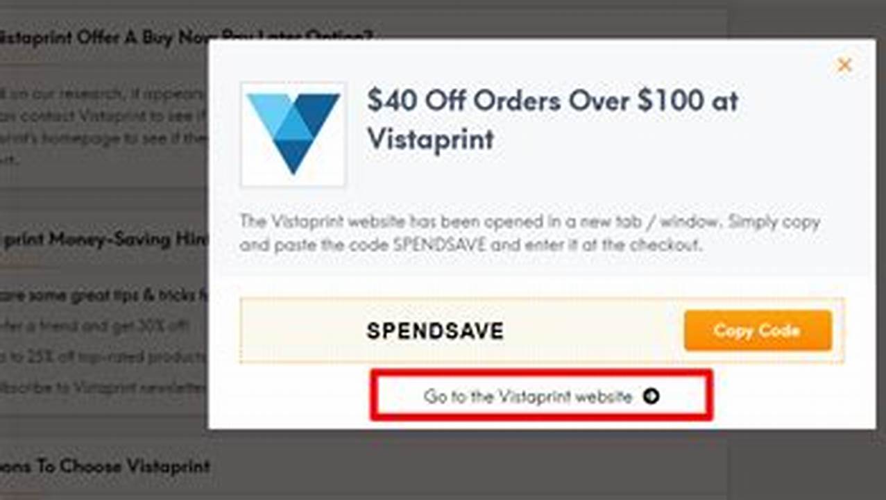 Vistaprint Code 2024 Promo Code