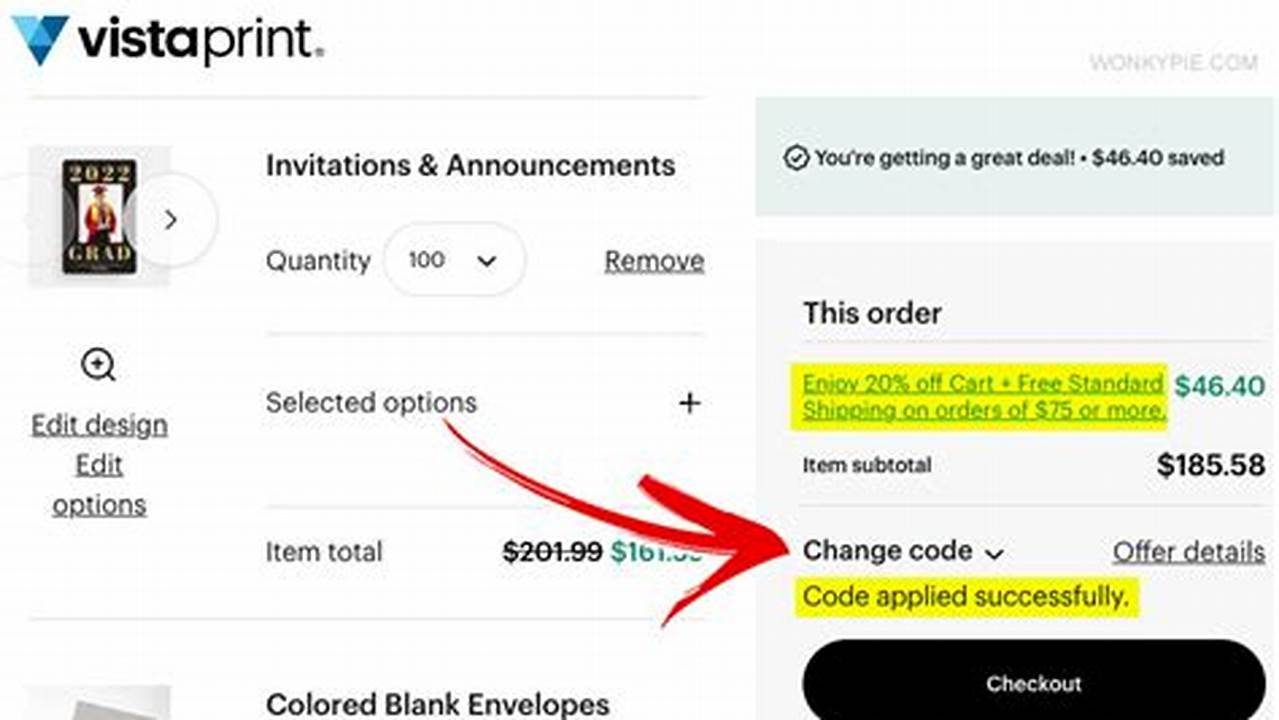 Vistaprint Code July 2024
