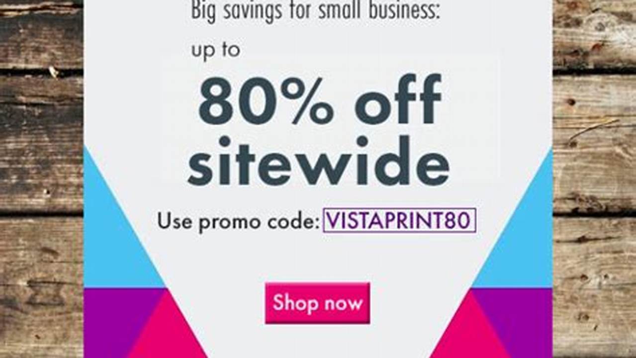 Vistaprint Promo Code March 2024 Uk