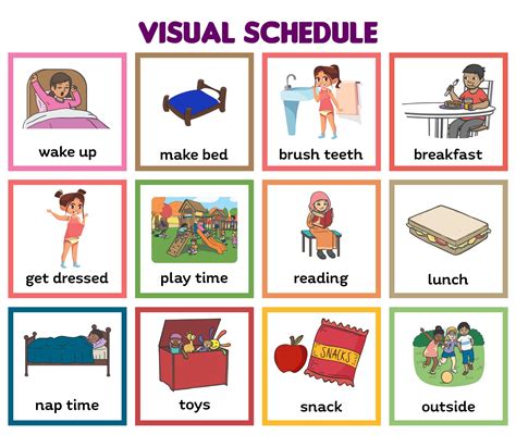Visual Schedule For Toddlers Printable
