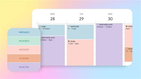 Visual Cues Google Calendar
