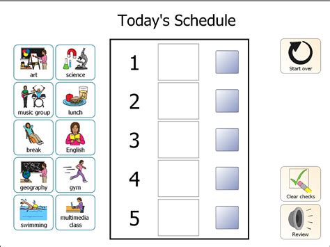 75 Blank Visual Schedule Template Printable Photo for Visual Schedule