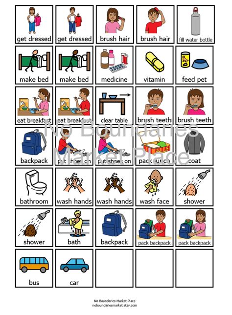Visual Morning Schedule Printable
