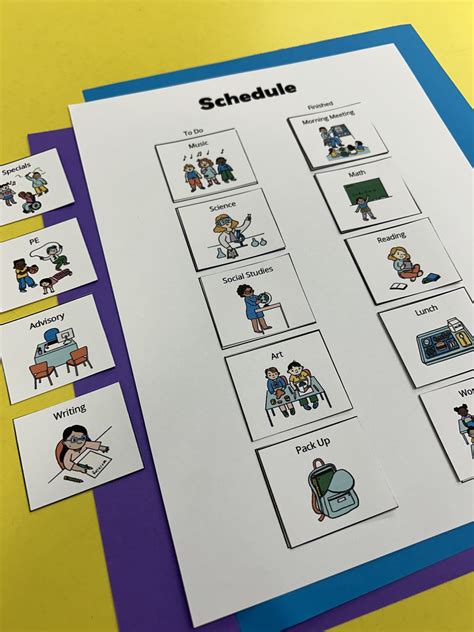 Visual Schedule For Desk Printables