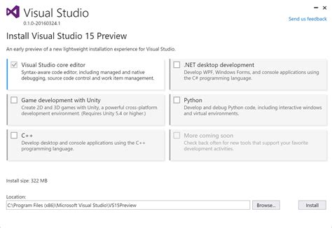 Visual Studio 15 features