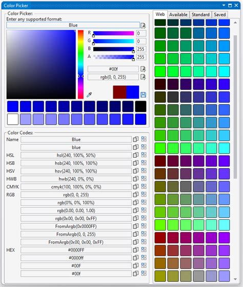 Visual studio code color picker