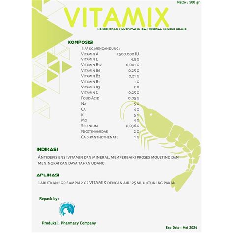 Vitamin Mineral Udang