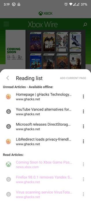 Vivaldi’s Reading List is now available on Android