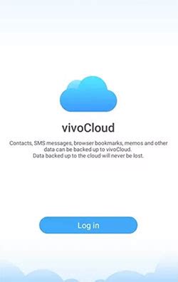 Halaman login Vivo Cloud di peramban web
