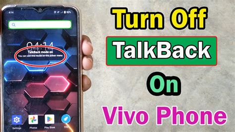 Menu daya HP Vivo untuk menonaktifkan TalkBack