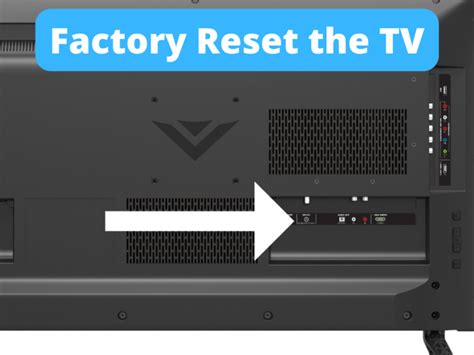 Vizio TV factory reset
