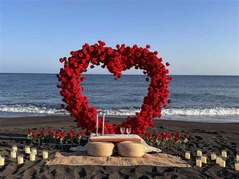 Vlychada Beach proposal setup