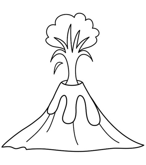 Volcano Coloring Pages Printable