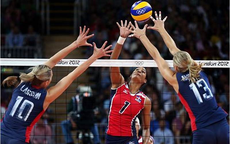 Volleyball Players In Action