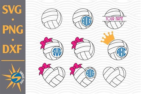 Download Volleyball Monogram DXF Files