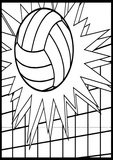 Volleyball Printable Coloring Pages