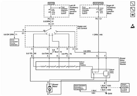 Voltage Paths in 2005 Chevy Impala Climate Control Wiring Diagram