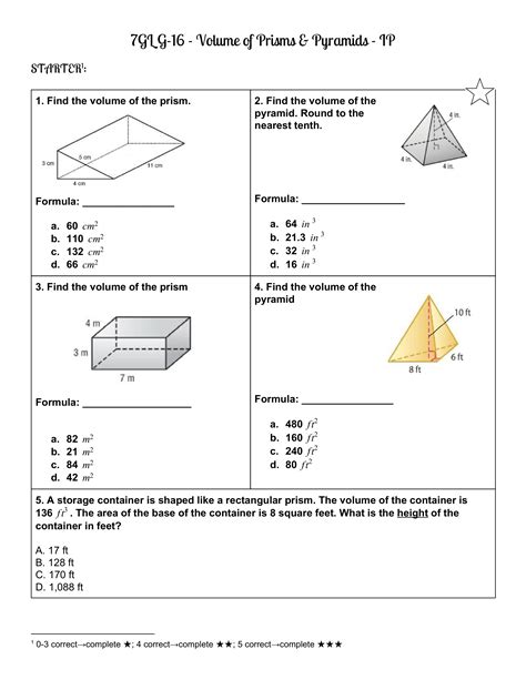 Volume Of Prisms And Pyramids Worksheet