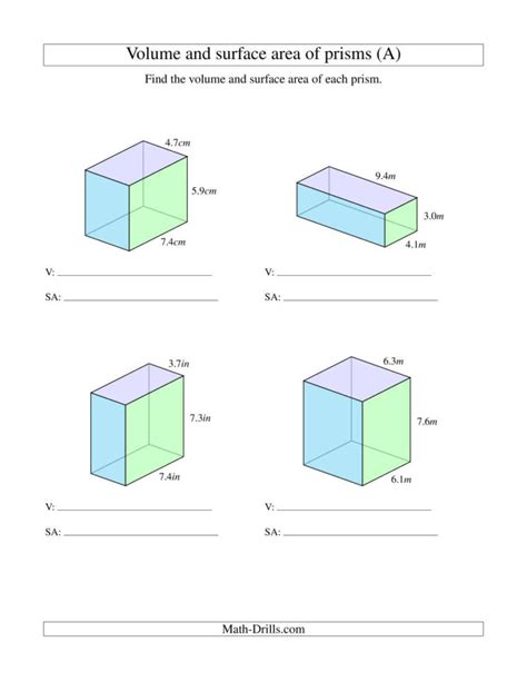 Volume Of Rectangular Prism Worksheet — db-excel.com