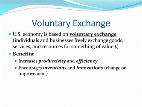 Understanding the Concept of Voluntary Exchange in Economics