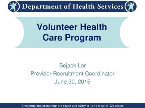 Volunteer Health Care Provider Program