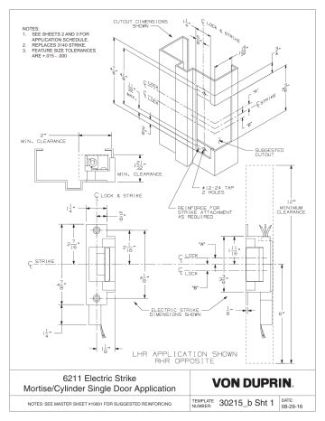 Von Duprin 6211 Template