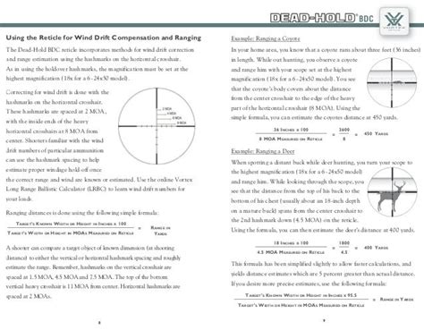 Maximize Your Hunting Accuracy with Vortex Dead Hold BDC Calculator - A Must-Have Tool for Precision Shooting