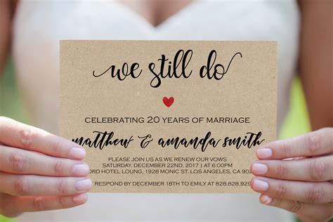 Vow Renewal Invitations Templates Free