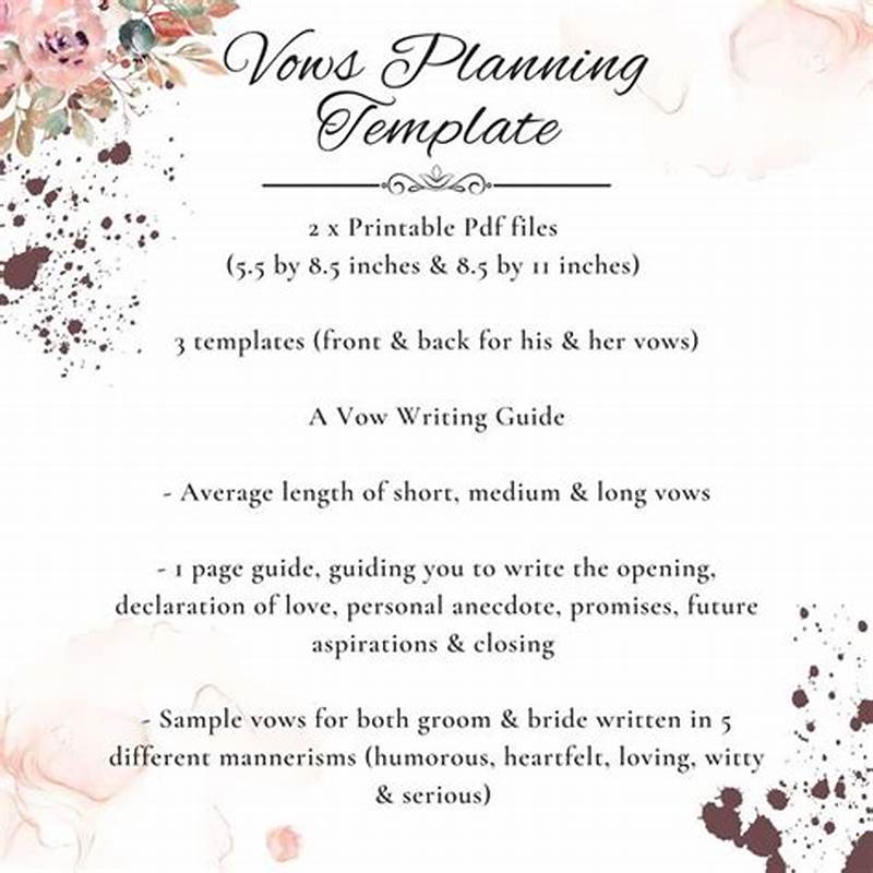 Vow Template For Bride