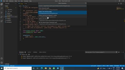 Cannot Import Django in Vs Code Solved vscode python import could not
