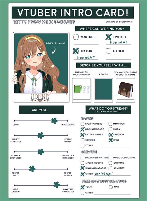 Vtuber Introduction Template Png