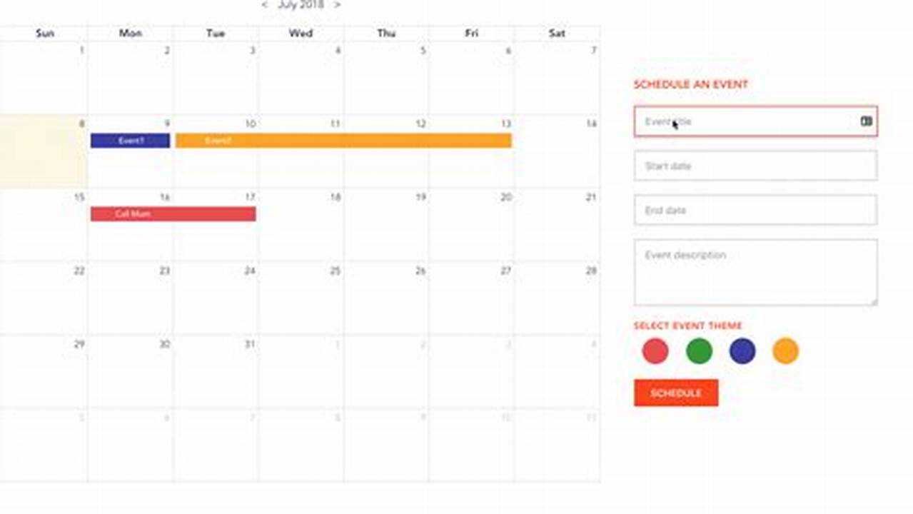 Vuejs Calendar Component