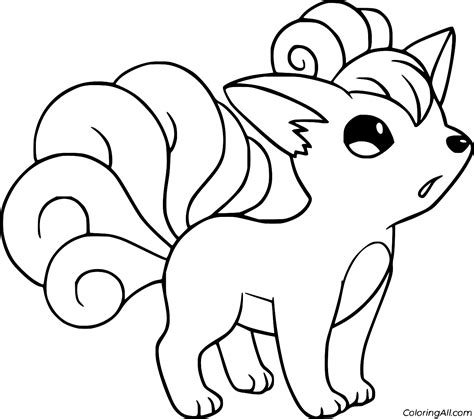 Vulpix Coloring Page