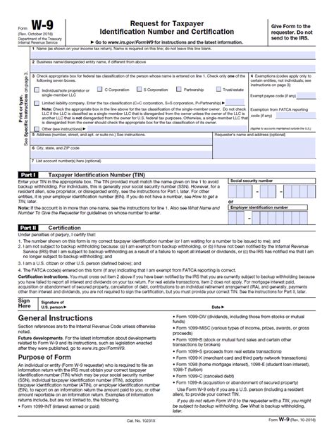 W 9 Form 2023 Printable