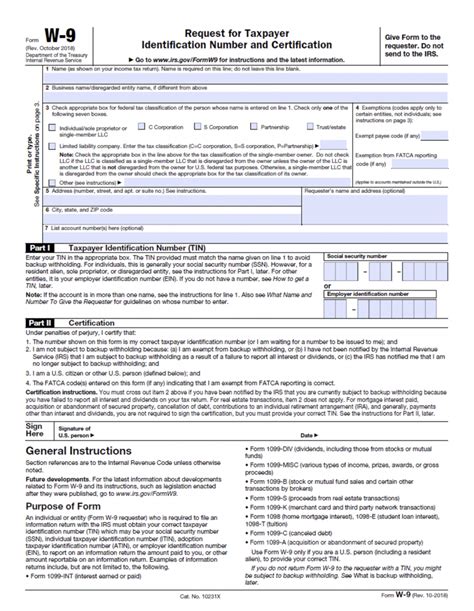 W9 Printable Form 2023